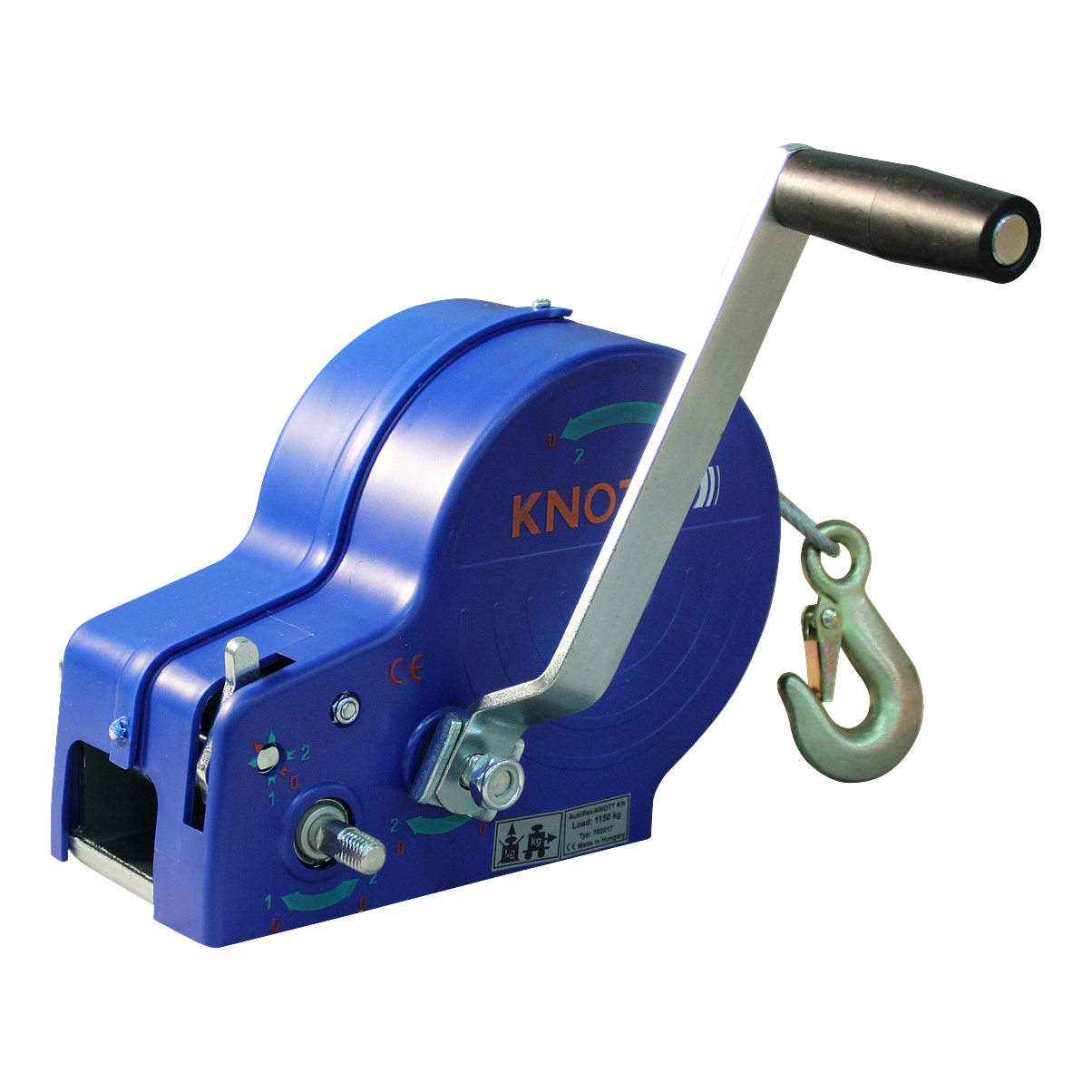 Knott Handwinde ungebremst 1150kg Windekabel 10m mit Haken Knott Handwinde ungebremst 1150kg Windekabel 10m mit Haken
