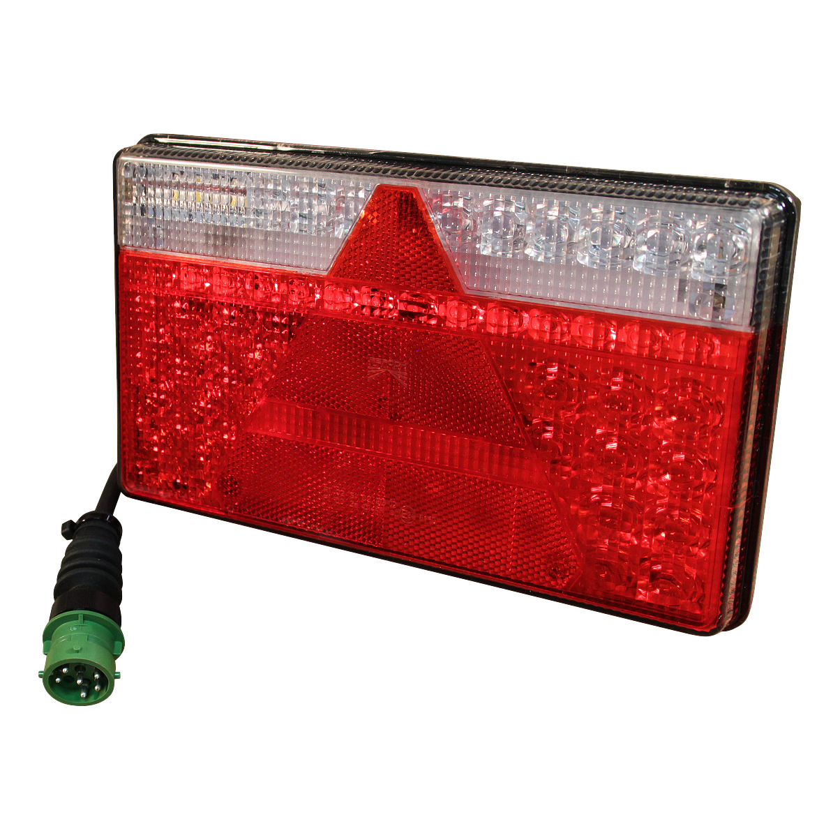 Aspöck Rückleuchte LED Multiled II rechts 8 PINs Bajonett grün + 0,5m Kabel, 8 x 1mm²