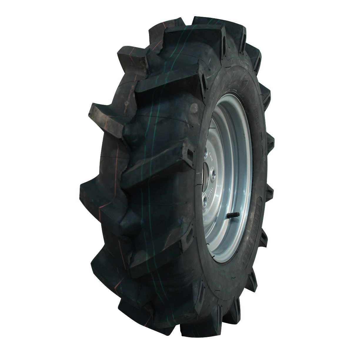 KINGS TIRE Komplettrad 6.00-12 V-8803 6PR + 4.00Bx12H2 ET0 60/100/4 76 A3 Stahl grau rechts