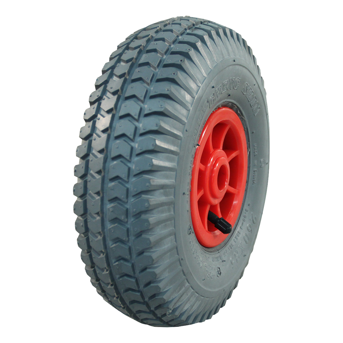 CST Komplettrad 3.00-4 C-248 4PR + 2.10x4 Rollenlager Ø20 NL75 kunststoff, Rot