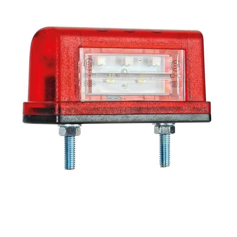 Fristom Kennzeichenleuchte 83 x 40 x 30mm 45mm rot/weiß Rot/Weiß  Kabel 500mm  12/24 V CE, ECE-R10 / R7 / R4 Fristom Kennzeichenleuchte 83 x 40 x 30mm 45mm rot/weiß Rot/Weiß  Kabel 500mm  12/24 V CE, ECE-R10 / R7 / R4