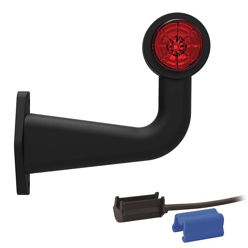Fristom Umrissleuchte 195 x 147 x 45mm 76mm rot/weiß Rot/Weiß rechts DC-Kabel 200mm, 0,75mm².  12/24 V CE, ECE-R10 / R7