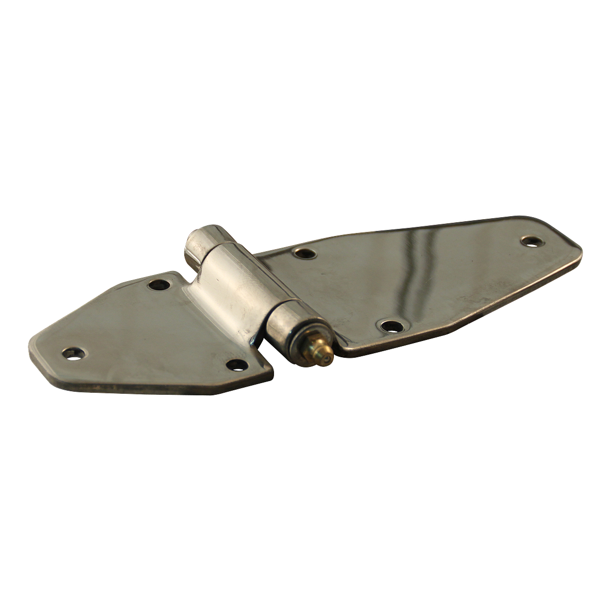 Novio Möbelwagenscharnier, mit Lochraster 71/116 x 65mm Scharnierblatt Edelstahl