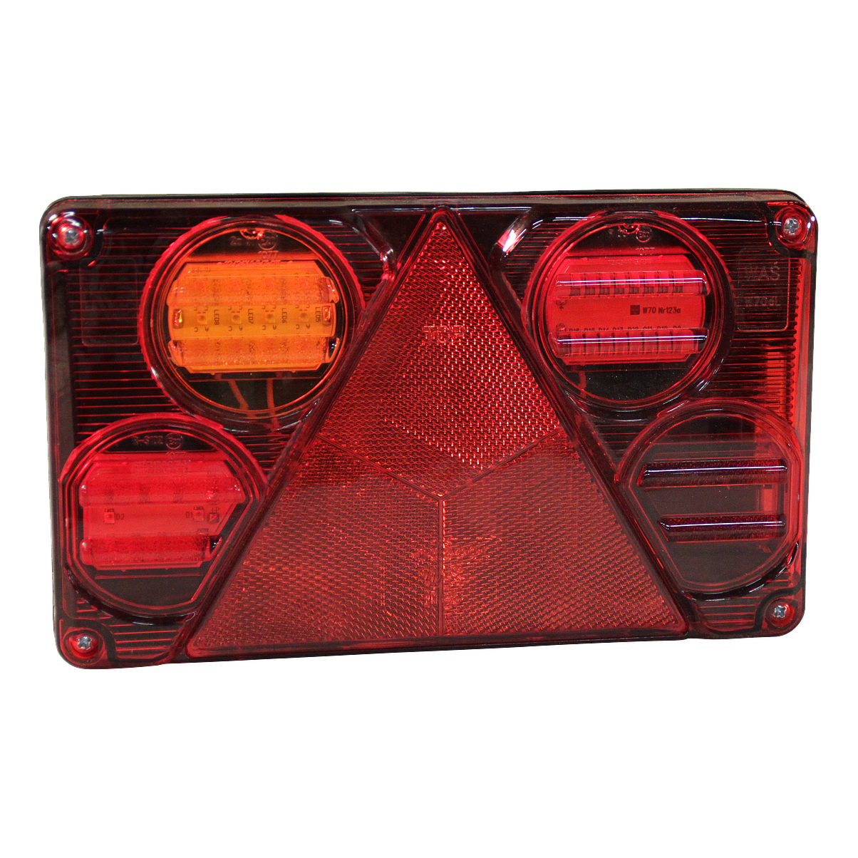 WAS Rückleuchte 393 , LED 12V - 24V , links 5 PINs Bajonett