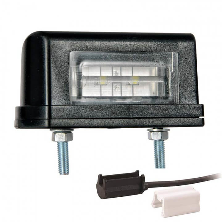Fristom Kennzeichenleuchte LED 12/24 V 83 x 40 x 30mm P&R-Kabel 200mm, 2x 1,5mm² 45mm  CE, ECE-R10 / R7 / R4 weiß Fristom Kennzeichenleuchte LED 12/24 V 83 x 40 x 30mm P&R-Kabel 200mm, 2x 1,5mm² 45mm  CE, ECE-R10 / R7 / R4 weiß