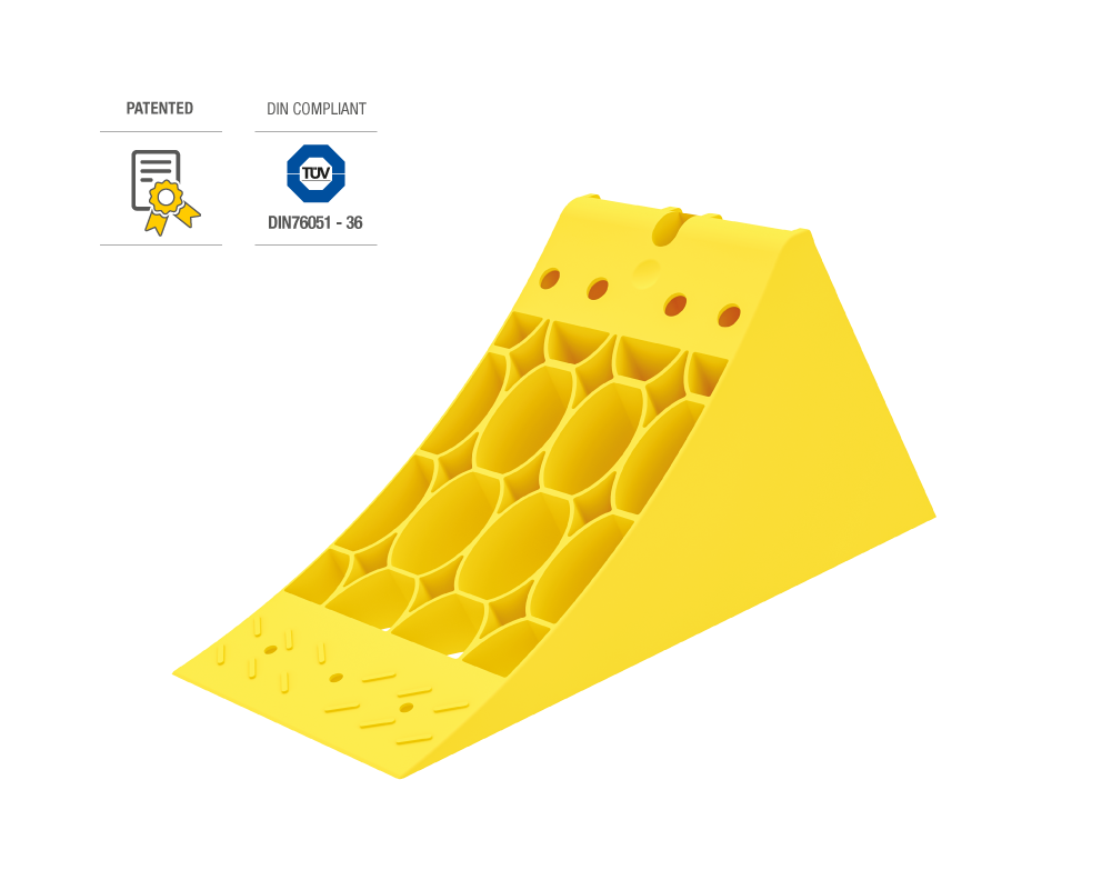 Lokhen Unterlegkeil Crowny 36 kunststoff, Gelb