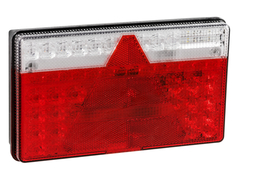 Aspöck Rückleuchte LED Multiled II rechts 8 PINs Bajonett grün + 0,5m Kabel, 8 x 1mm² Kennzeichenbeleuchtung