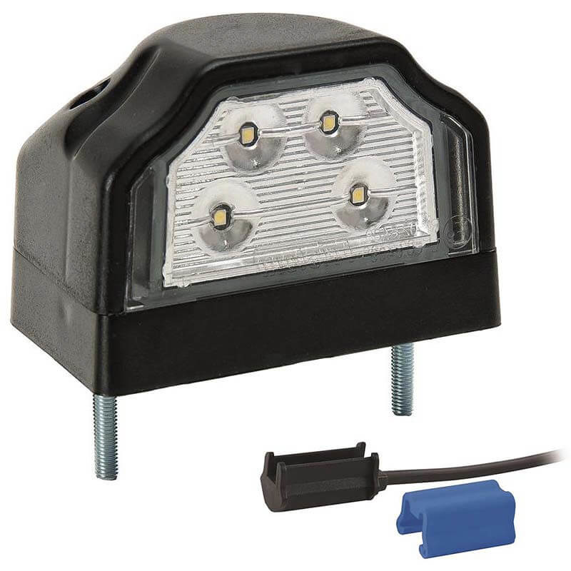 Fristom Kennzeichenleuchte LED 12/24 V 96 x 66 x 64mm DC-Kabel 200mm, 0,75mm². 72mm  CE, ECE-R10 / R7 / R4 weiß Fristom Kennzeichenleuchte LED 12/24 V 96 x 66 x 64mm DC-Kabel 200mm, 0,75mm². 72mm  CE, ECE-R10 / R7 / R4 weiß