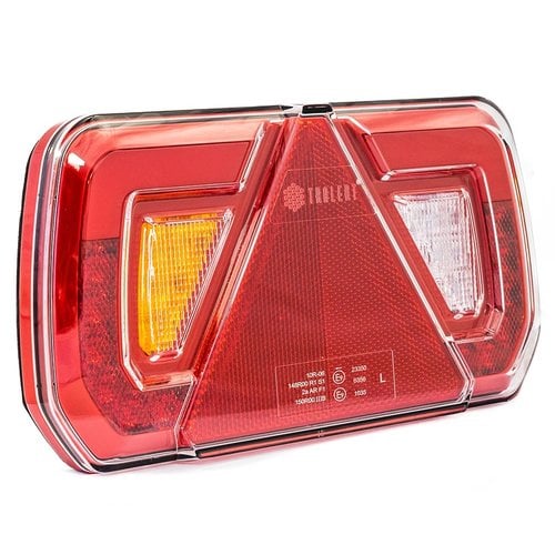 Tralert Rückleuchte links 5 PINs Bajonett Aufbau Bremslicht Blinkleuchte Kennzeichenleuchte Nebelleuchte Rückfahrscheinwerfer Rückleuchte Länge Dreieick IP67 12/24 V