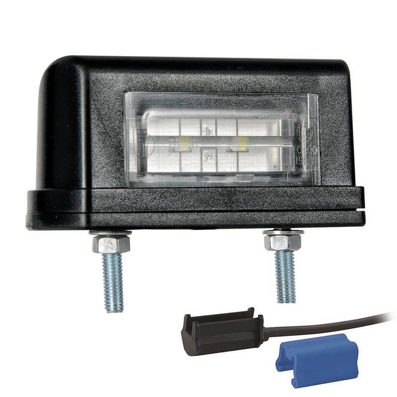 Fristom Kennzeichenleuchte LED 12/24 V 83 x 40 x 30mm DC-Kabel 200mm, 0,75mm². 45mm  CE, ECE-R10 / R7 / R4 weiß Fristom Kennzeichenleuchte LED 12/24 V 83 x 40 x 30mm DC-Kabel 200mm, 0,75mm². 45mm  CE, ECE-R10 / R7 / R4 weiß