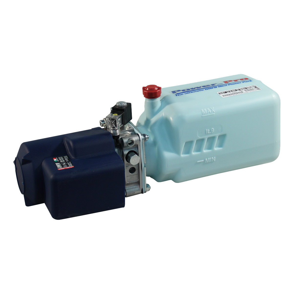 OMFB Hydraulikpumpe elektrisch DC12V-2KW Kunststofftank , ohne Steuerung