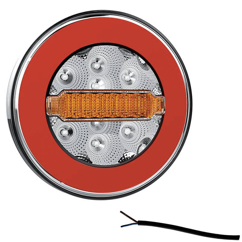 Fristom Rückleuchte 100cm LED links und rechts anwendbar Kabel Bremslicht Blinkleuchte    Neon-Rücklicht  IP68 12/24 V Lavaflow