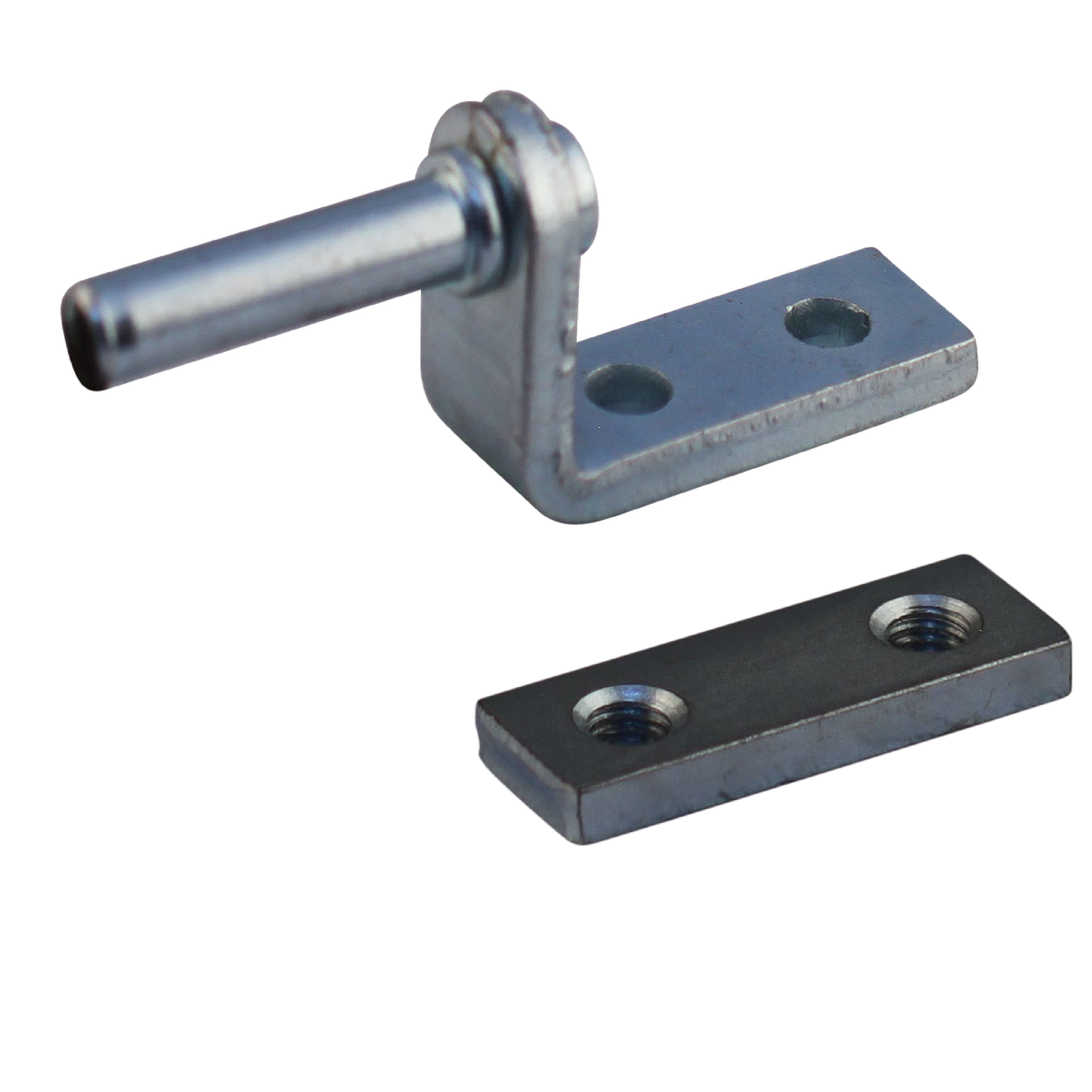 Novio Scharnierpin Scharnierpin + Gewindeplatte Gegenplatte glanz verzinkt mitte - mitte 30mm