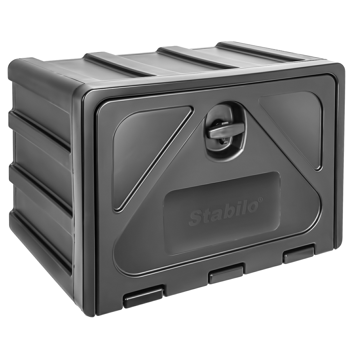 Stabilo Deichselbox Kunststoff, Stabilo®-box 600, Drehriegel mit Schloss 600x450x450mm