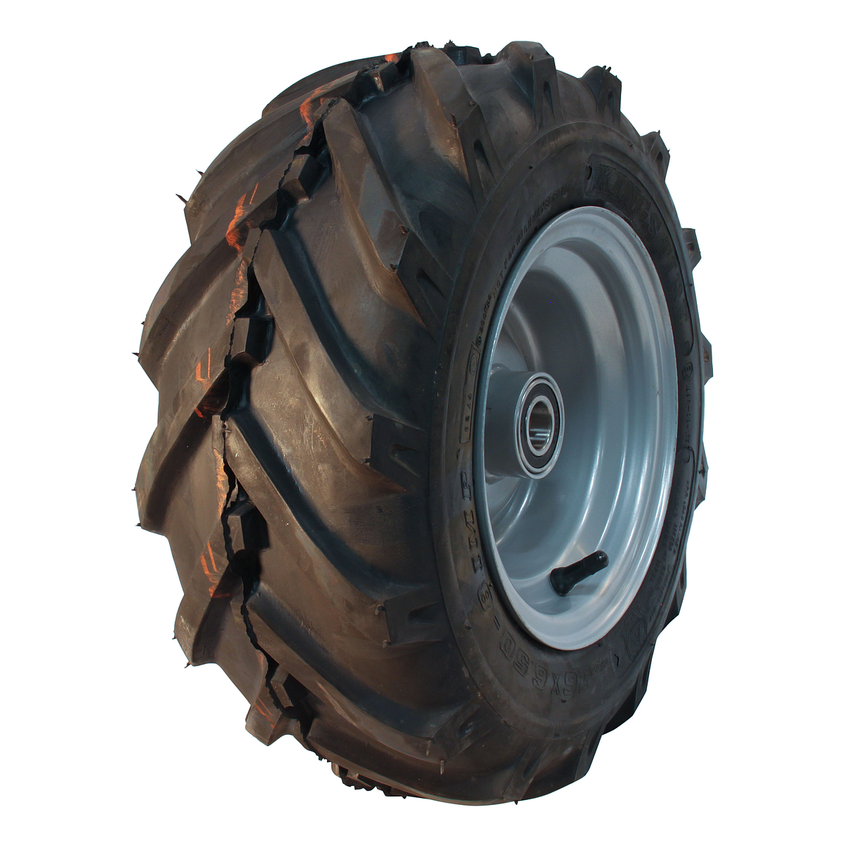 KINGS TIRE Komplettrad 16x6.50-8 V-8501 4PR + 5.50Ax8H2 ET0 NL90 64 A4 Stahl grau