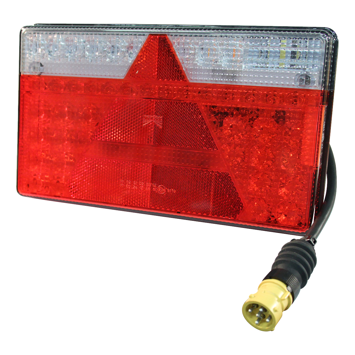 Aspöck Rückleuchte Multiled II links 5 PINs Bajonett gelb +0,5m Kabel, 5 x 1mm²