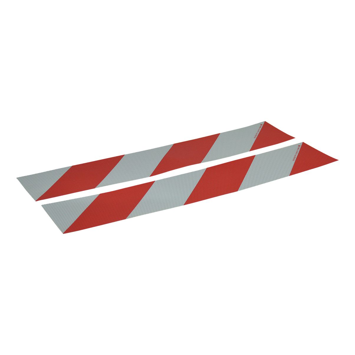 Novio Aufkleber Container 705x141 Rot / Weiß diagonal gestreift 4x vertikal Links, 4x vertikal Rechts