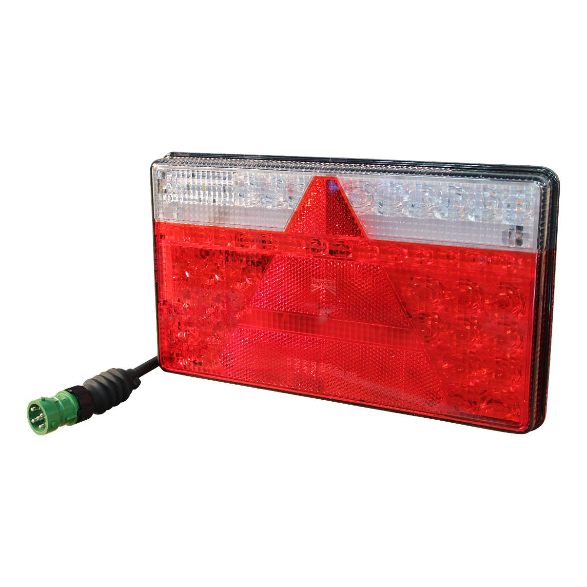 Aspöck Rückleuchte Multiled II rechts 5 PINs Bajonett grün + 0,5m Kabel, 5 x 1mm²