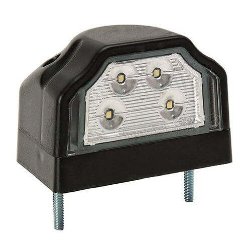 Fristom Kennzeichenleuchte LED 12/24 V 96 x 66 x 64mm Gleitender Stecker 70mm  CE, ECE-R10 / R7 / R4 weiß Fristom Kennzeichenleuchte LED 12/24 V 96 x 66 x 64mm Gleitender Stecker 70mm  CE, ECE-R10 / R7 / R4 weiß