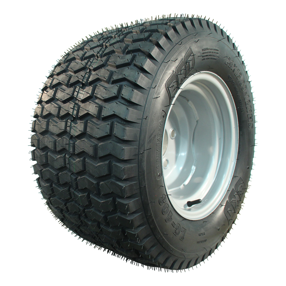 BKT Komplettrad 24x13.00-12 LG-408 6PR + 10.50Ix12H2 ET0 94/140/5 107 A6 Stahl grau