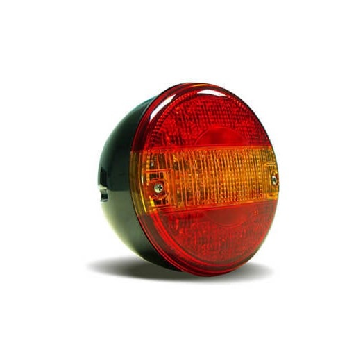 Tralert Rückleuchte universal Ohne Kabel Ø140 x 100 Aufbau Bremslicht Blinkleuchte    Rückleuchte  45mm IP67 12/24 V CE, ECE-R10 / R7 / R6 / R3 
