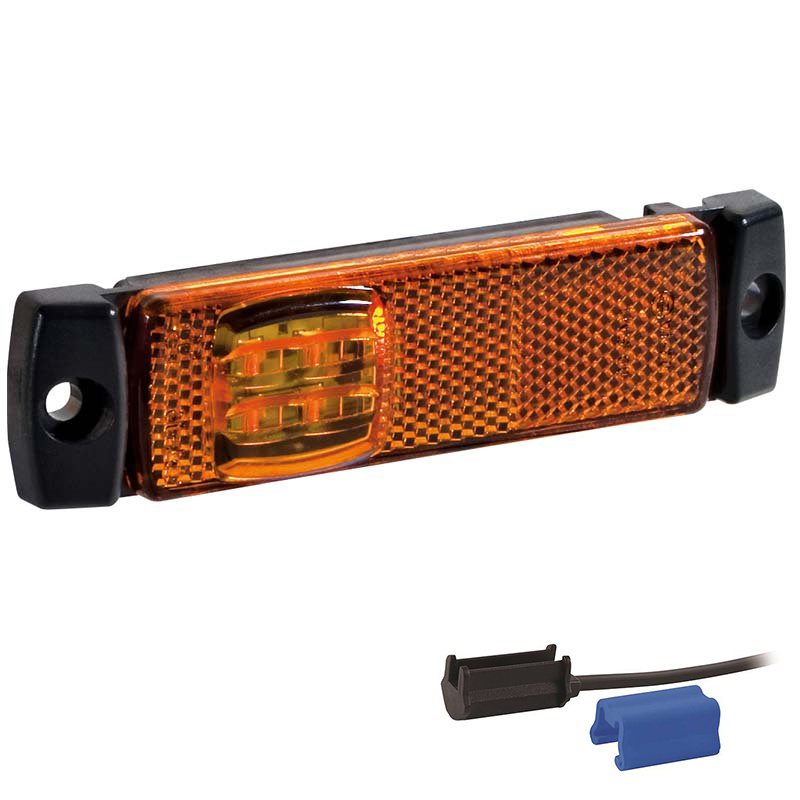 Fristom Seitenmarkierungsleuchte 130 x 32 x 14,5mm 116mm orange DC-Kabel 500 mm 12/24v