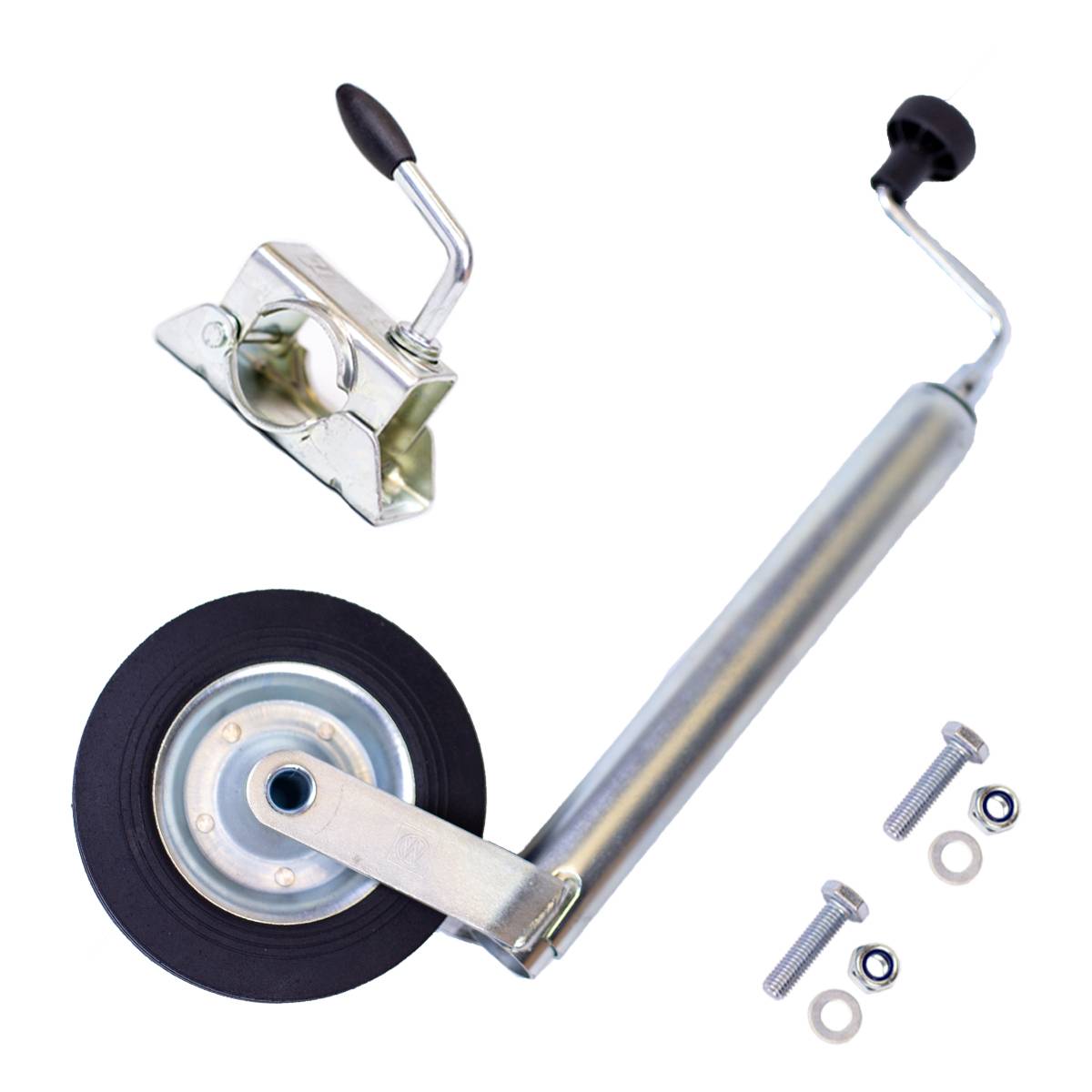 Stützrad 150kg inkl. Klemmhalter Ø 48mm & Schrauben