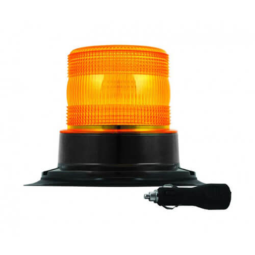 ElectraQuip Rundumleuchte Blitzlicht LED orange 9/30 V ø148 x 135mm Spiralkabel mit Zigarettenanschluss IP67 8x 2watt LEDs CE, ECE-R10 / R65