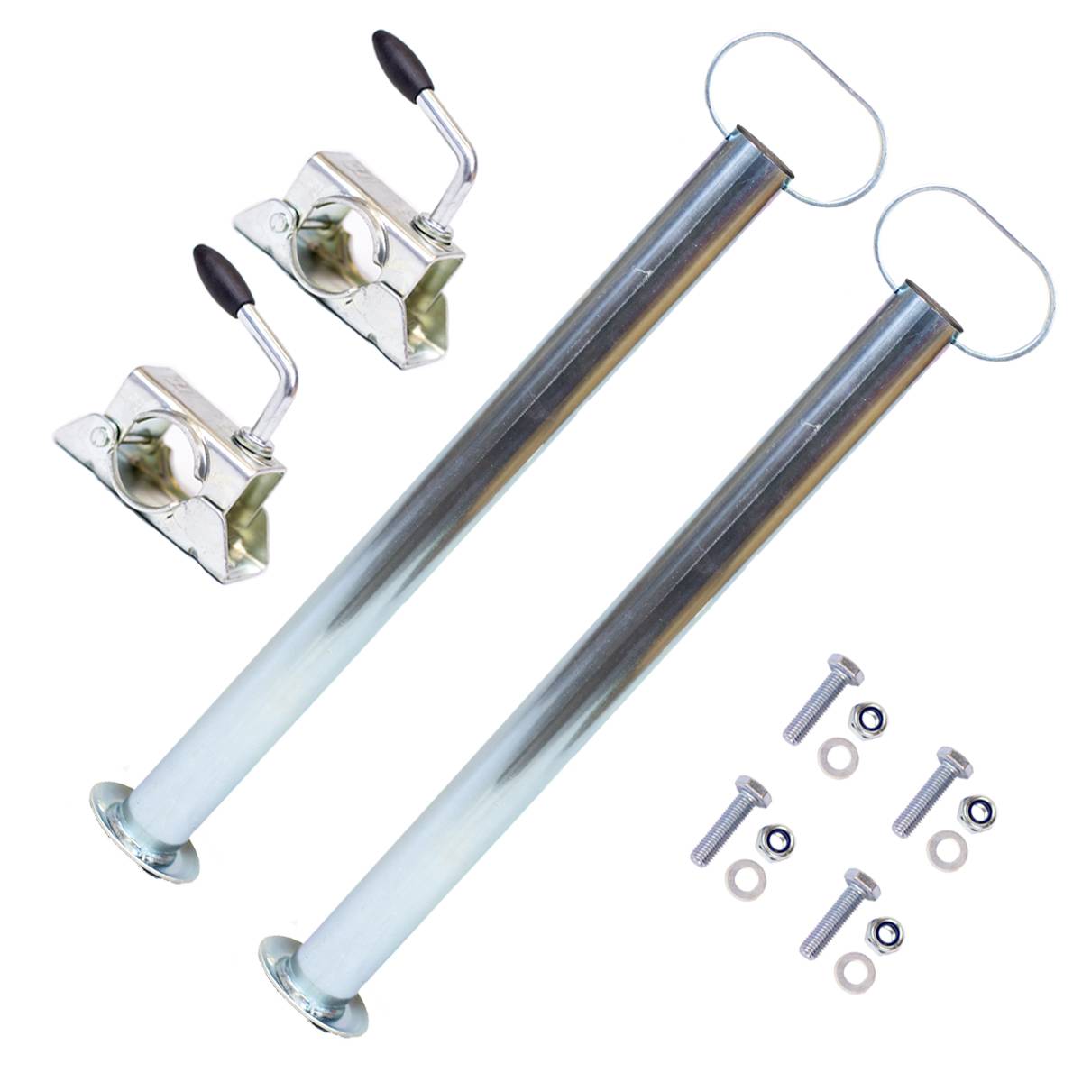 2x Abstellstützen 600mm im Set mit Klemmhalter & Schrauben