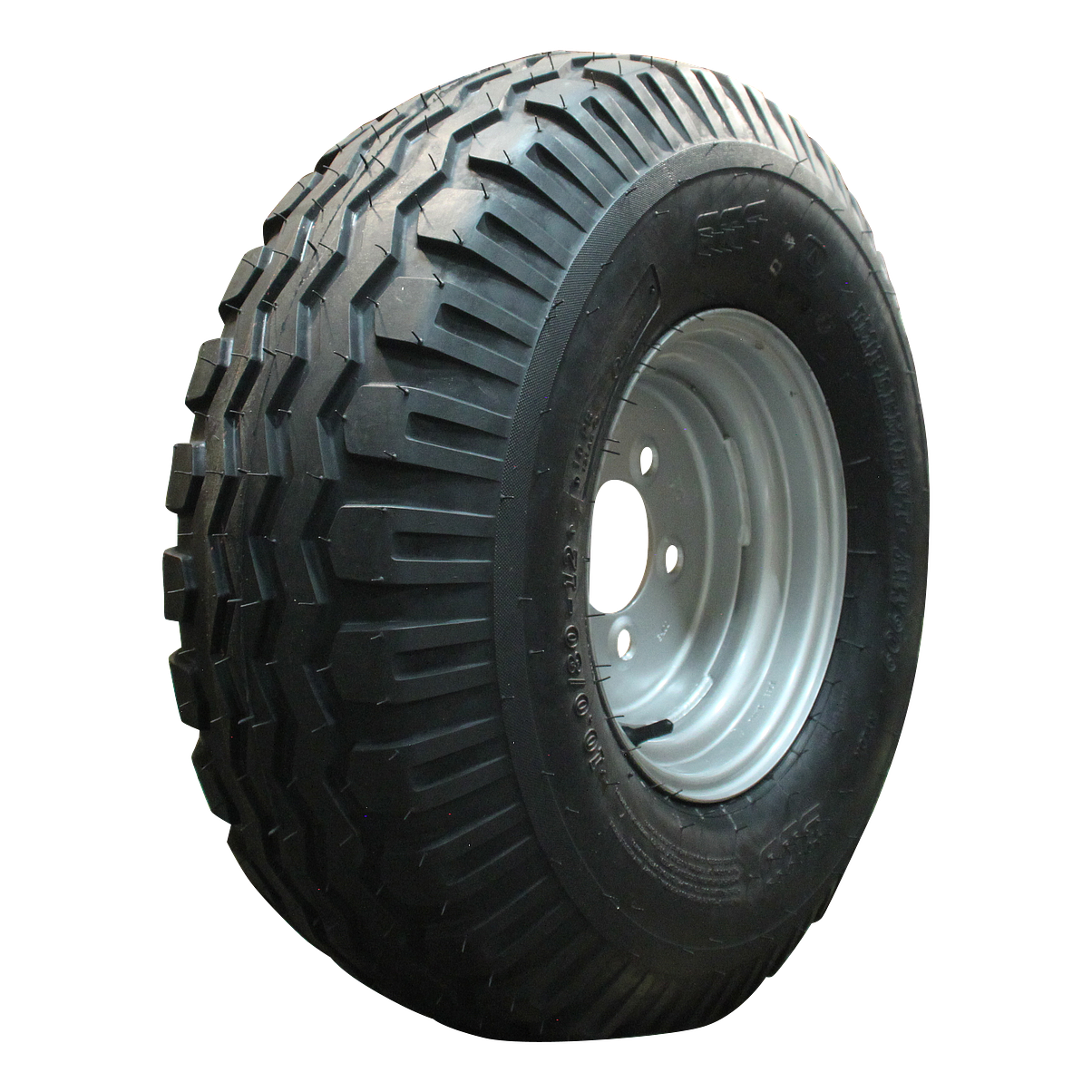 BKT Komplettrad 10.0/75-15.3 AW-909 14PR + 9.00x15.3 ET-5 161/205/6 130 A8 Stahl grau