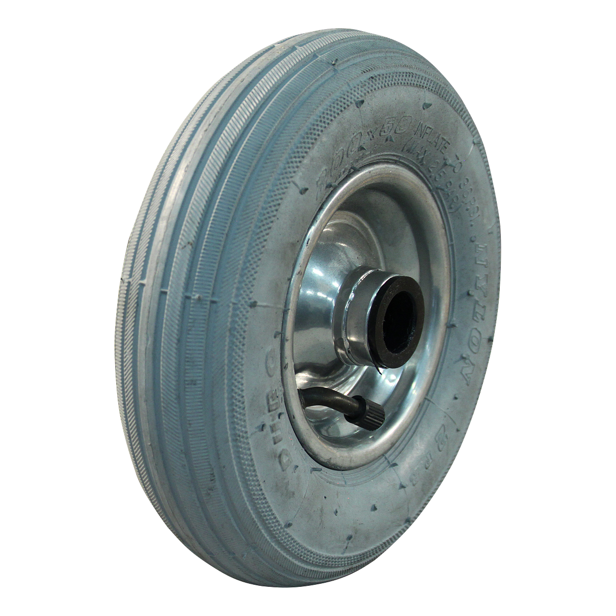 KINGS TIRE Komplettrad 200x50 HF-207A 2PR + 1.25x3.8  (200x50) ET0 NL60 A3 Stahl grau