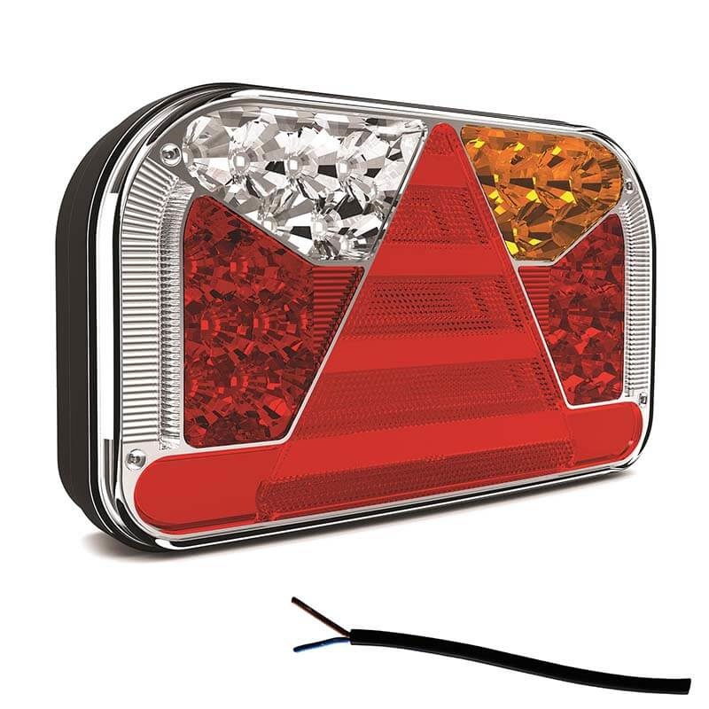 Fristom Rückleuchte 100cm LED Kabel Bremslicht Blinkleuchte Kennzeichenleuchte Unterseite Nebellampe Rückfahrleuchte Neon-Rücklicht Länge Dreieick IP68 12/24 V Lavaflow
