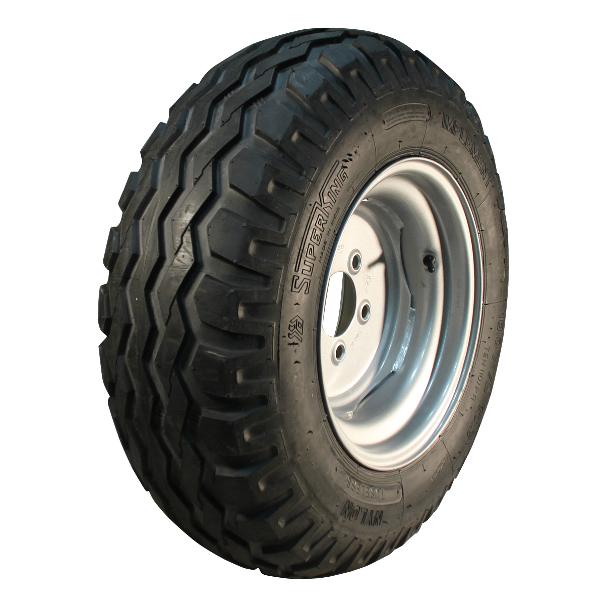BKT Komplettrad 10.0/75-15.3 AW-909 14PR + 9.00x15.3 ET0 94/140/5 130 A8 Stahl grau