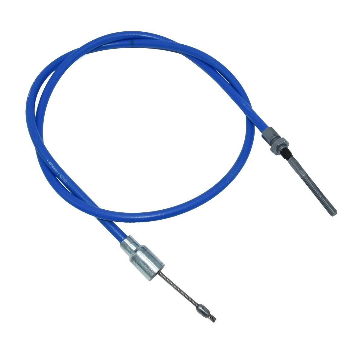 Knott Bremsseil 37086.09, Edelstahl blau, Typ B mit HL=930 mm / GL=1140 mm, Glocke Ø22 mm / Gewinde M8